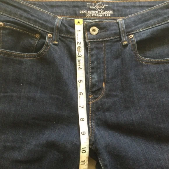 Levi’s for Brooks Brothers Demi Curve Classic Straight Leg Denim Jeans SZ 10M 30 - Picture 8 of 15
